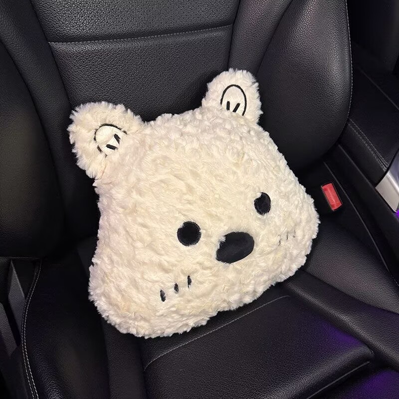 Cartoon West Highland Cushion Pacha Dog Pillow Cute Neck Protector Seat Cushion Pillow Universal Car Pillow