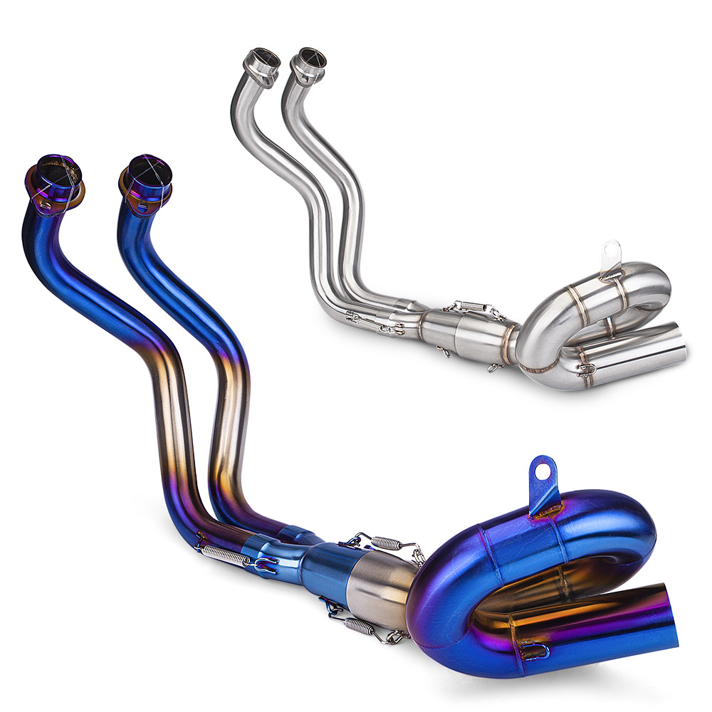 Motorcycle MT07 modified exhaust pipe stainless steel/swing front section special car 14-23 years non-destructive straight up