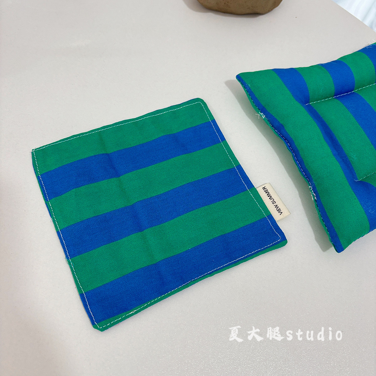 Dopaminas rayas de viento multicolor tela de cocina rayas almohadilla de comedor sensación de atmósfera propensos nuevos adornos para el hogar