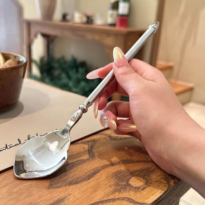 304 Stainless Steel Western Food Spoon Main Meal Spoon Dessert Spoon Meal Spoon High Beauty Value Nordic Viking Sailing Series Light Luxury