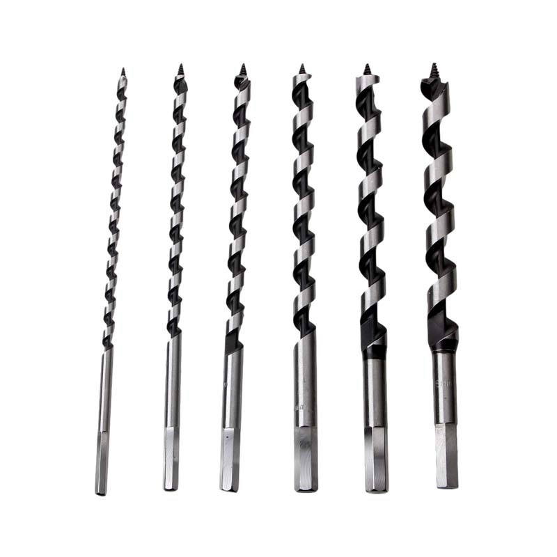 6-piece woodworking drill 230mm suit 6pc hexagonal handle wood twist Wood Hole opener deep hole drill