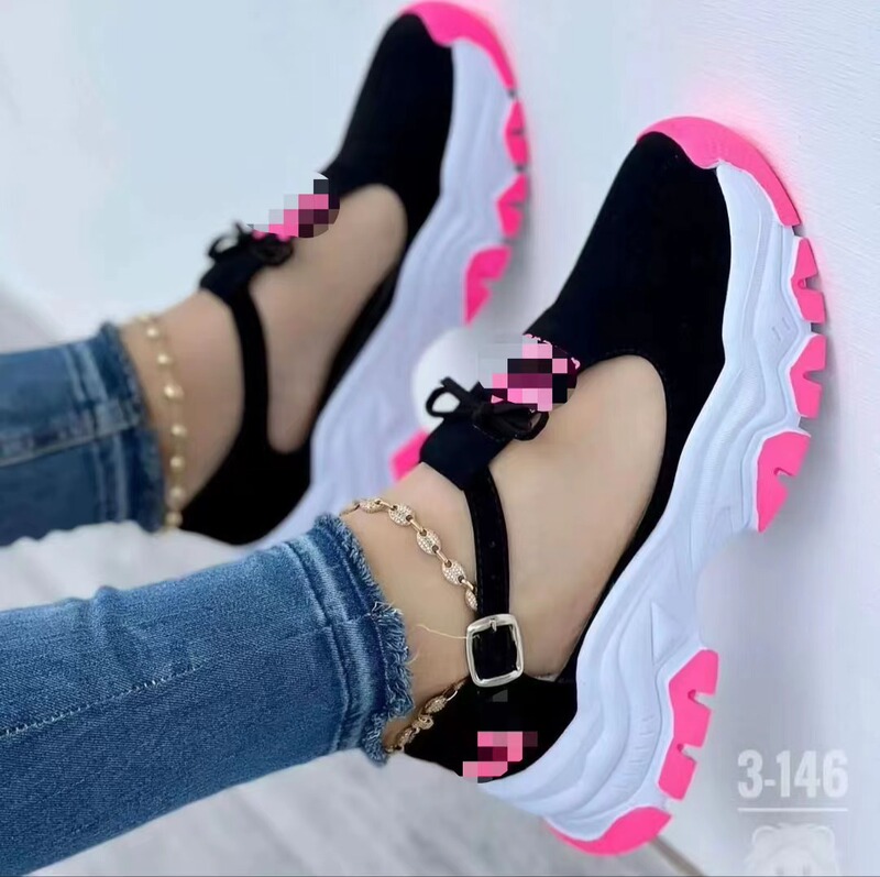2023 New Large Size Women's Shoes Cross-Border Women's Casual Shoes European and American One-Word Buckle Buckle Bow Hollow Flats for Women 2023 New Large Size Women's Shoes Cross-Border Women's Casual Shoes European and American One-Word Buckle Buckle Bow Hollow Flats for Women