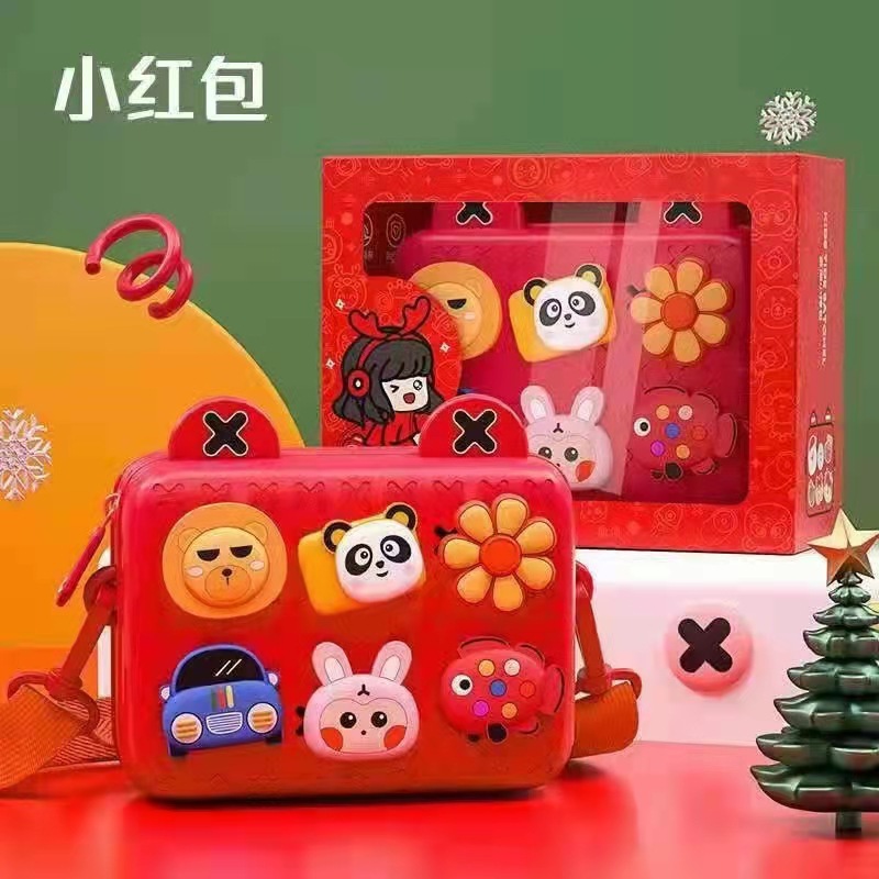 Popular conejo año niños viajan pequeña mochila hombro del bebé bolsa de mensajero kindergarten dibujos animados DY Navidad regalo Año Nuevo