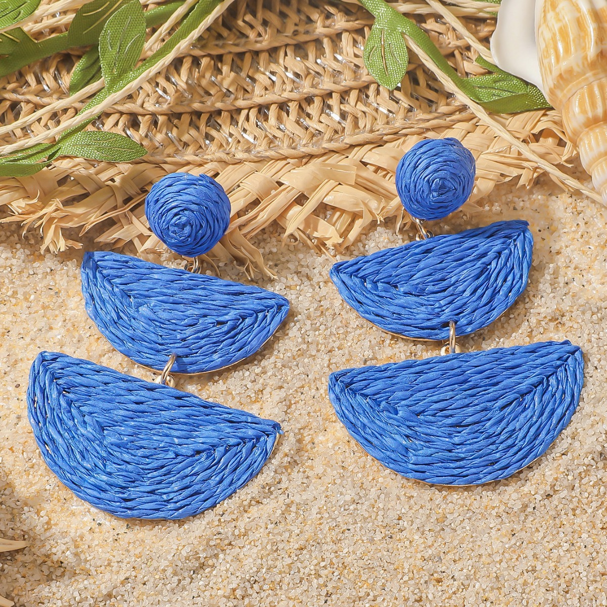 Drop Earrings Classification 1 Pair Vacation Ethnic Style Geometric Raffia Drop Earrings