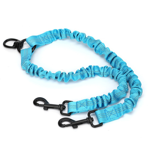Amazon pet supplies reflective double-headed dog leash, one to two leashes, retractable reflective dog leash