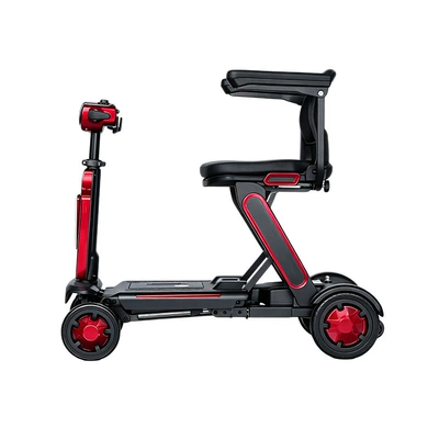 Small four-wheel electric mobility scooter with lithium battery for adults, elderly, and disabled people. Wholesale from manufacturer (Qatlanan elektrik velosipedlər) - x-16-manual-folding-10a-lithium-battery