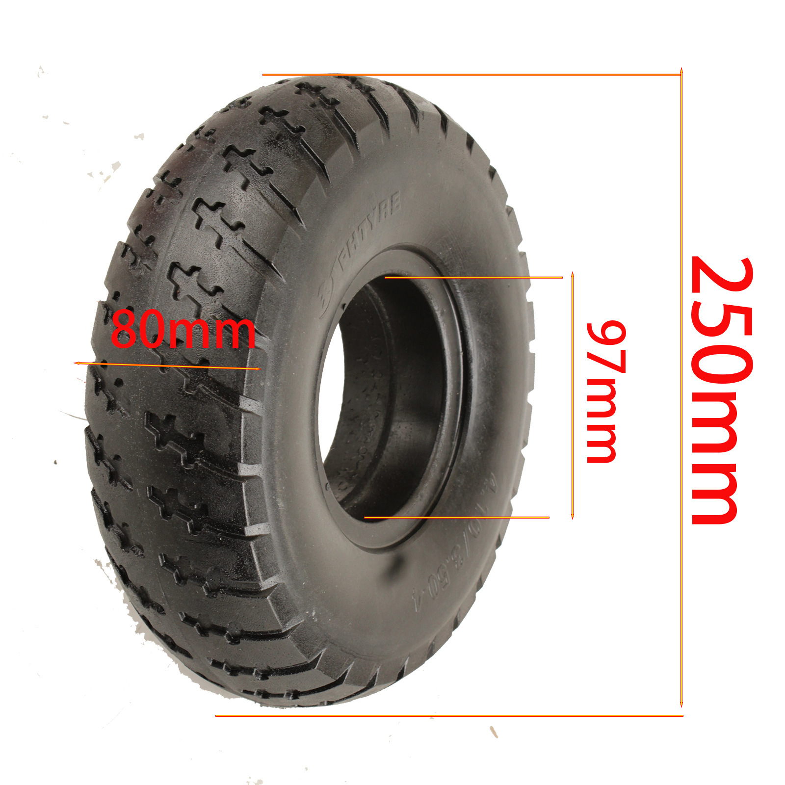 4.10/3.50-4实心胎外胎10寸免充气轮胎老年代步车电动三轮车轮胎