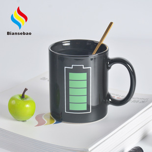 Customized 11oz Color Changing Ceramic Cup Cartoon Heat Changing Sublimation Cup Office Coffee Color Changing Mug Manufacturer