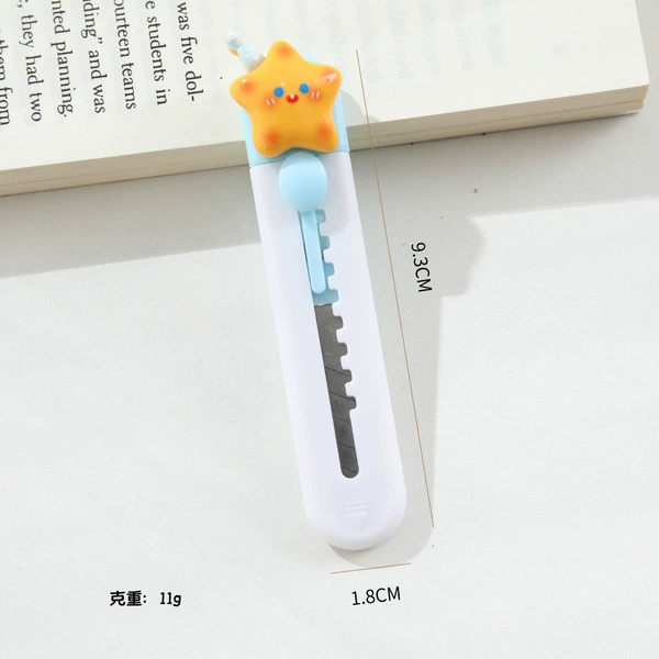 Blue and white color matching handle-little star