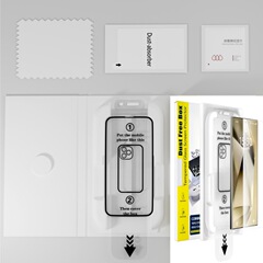 适用三星S25ultra钢化膜S24plus透明S24丝印无尘仓秒贴钢化膜S25+