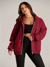L 27971 Zipper Hooded Fleece Sweatshirt ������ñ���� �羳��