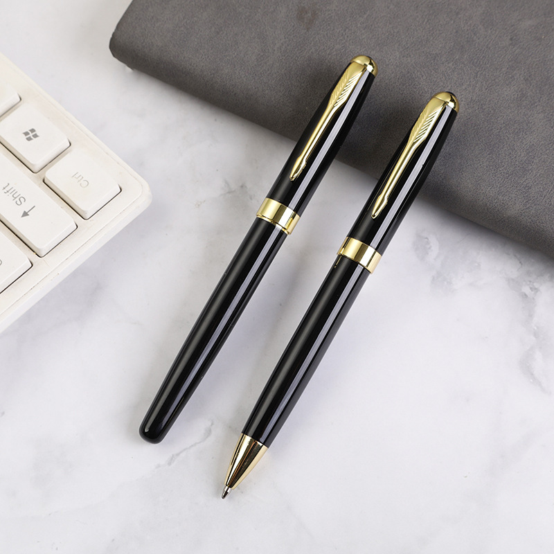 High-quality metal ballpoint pens for business use, customizable with logos for advertising and promotional purposes; stainless steel ballpoint pens and gel pens available for wholesale