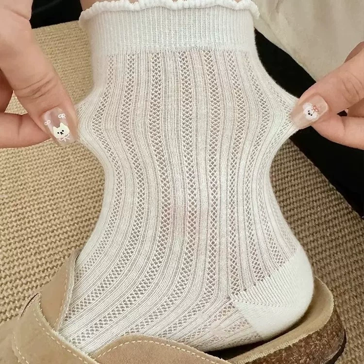 Antibacterial summer thin brand knee socks, mid-length, absorbs sweat and smell