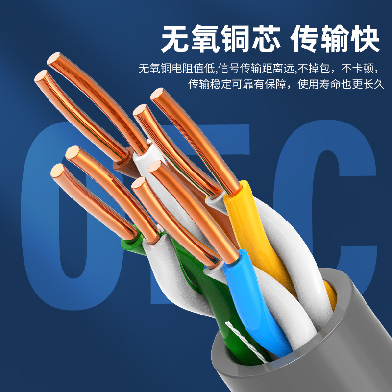 超六类网线超五类安普POE无氧铜电脑监控千兆网络线CTA6E双绞线-阿里巴巴