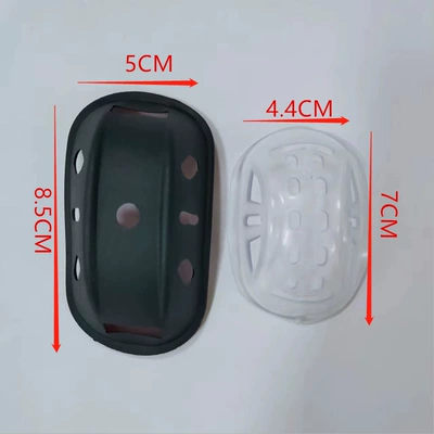 Helmet lock chin strap accessory, cord - one-white-and-one-black-chin-rest