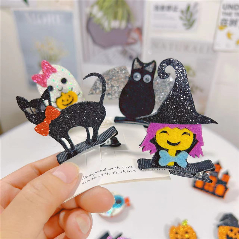 15g Weight Hair Clip Hair Accessories Type 1 Piece Quantity Street Occasion Halloween Festival Skull Pattern Women'S Gender Original Design, Punk Style Halloween Original Design Punk Skull Street Party Accessories Party Supplies 无