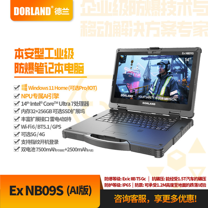 Delan Petrochemical Natural Gas Ship Exnb09Sai Version Explosion-Proof Laptop Industrial Grade Explosion-Proof Delan Petrochemical Natural Gas Ship Exnb09Sai Version Explosion-Proof Laptop Industrial Grade Explosion-Proof