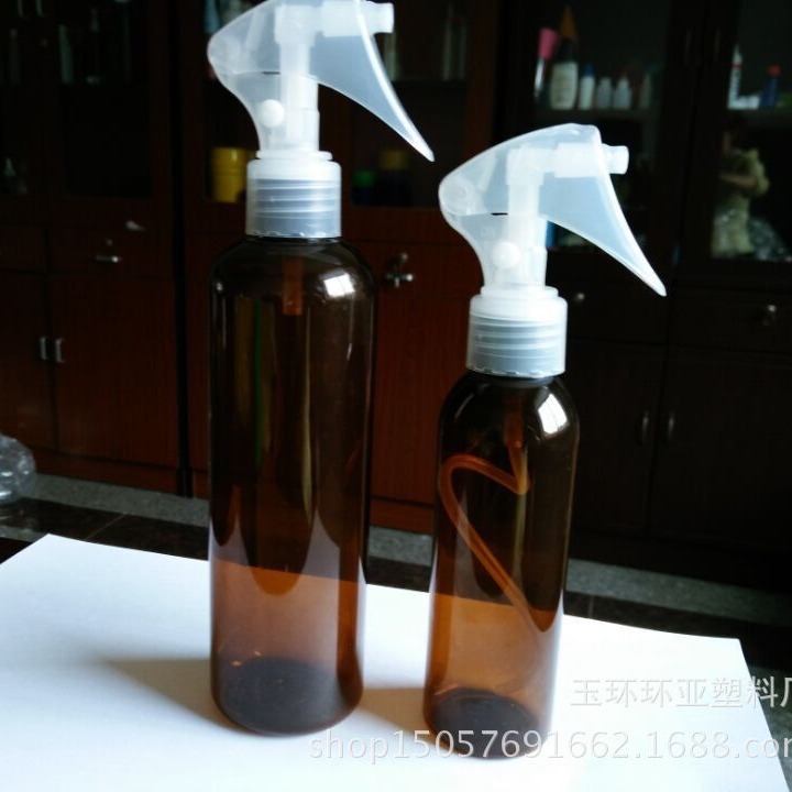 厂家供应120 250ml浇花喷瓶 圆肩喷水瓶 手扣式喷枪瓶