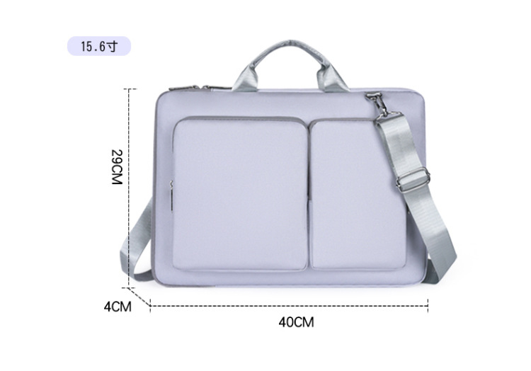 Multi-compartment portable laptop bag, multi-functional hand-held, fashionable and simple gaming laptop shoulder bag Item Picture