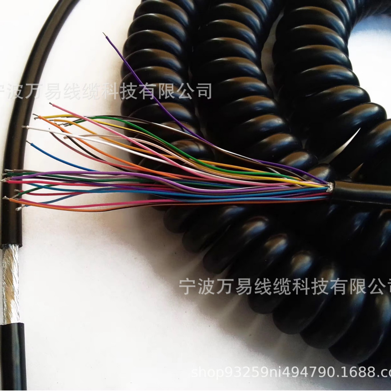 CNC手动脉冲发生器MPC手轮编码器21芯弹簧螺旋线缆数控系统电源线