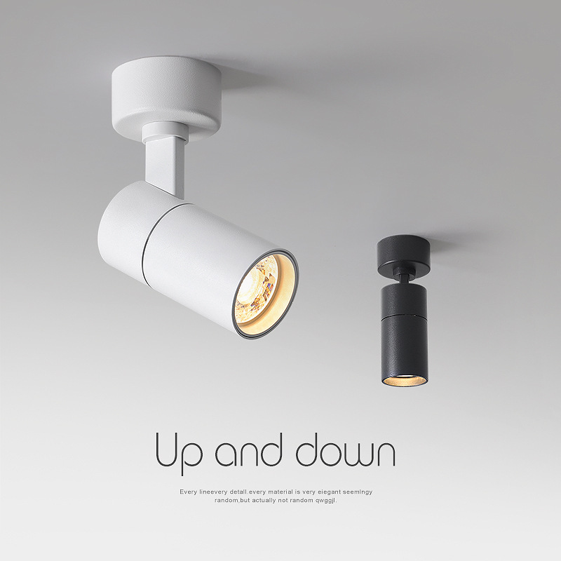 LEDSurface-mounted Lights Round Hole-free Ceiling Ceiling Lights Background Wall Cloakroom Aisle Adjustable Angle Lights