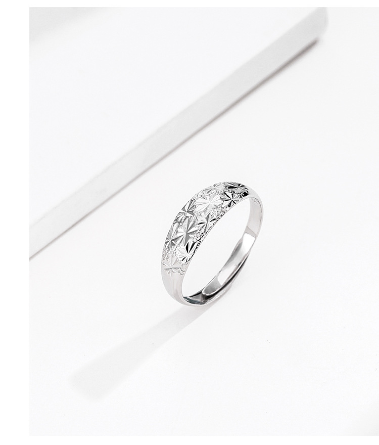 Simple Style Geometric Sterling Silver Open Ring Plating 925 Silver Rings display picture 3