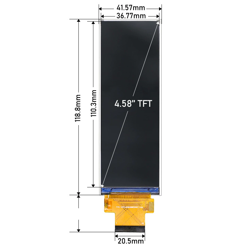 4,58" TFT полосный экран, 4,6" ЖК IPS цветной дисплей 320x960 с ёмкостным сенсором и HDMI
