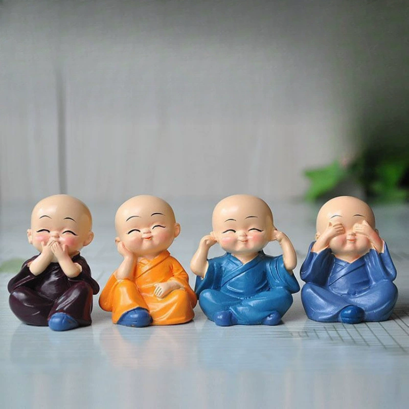 Net Red Four не маленький монах креативный милый супер милый кукла автомобиль центральная консоль украшение бонсай праздничный подарок