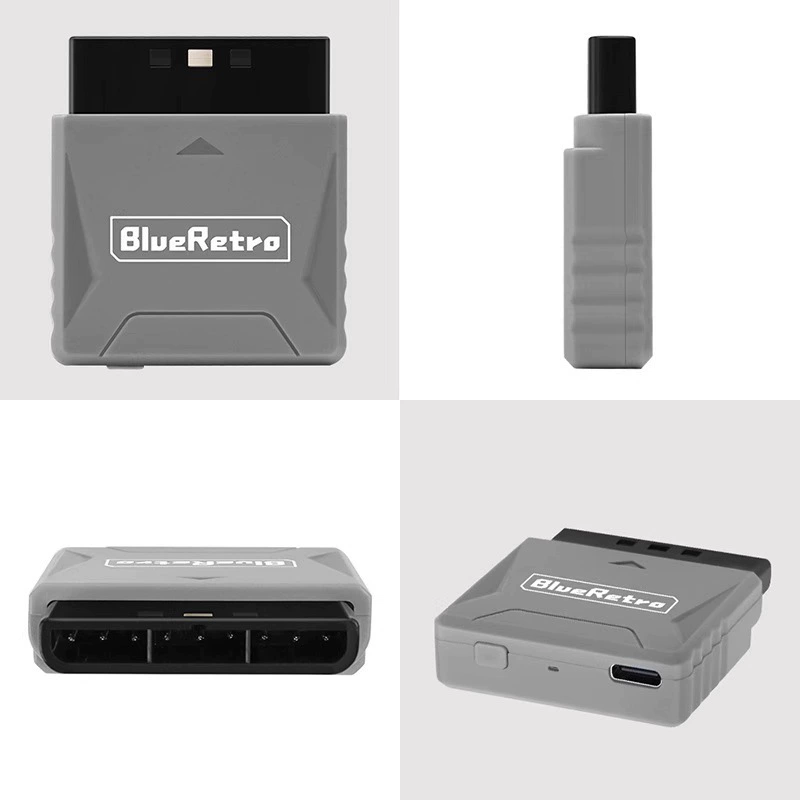 Контроллер-адаптер Bluetooth для PS1/PS2 Mini BlueRetro Handle с рукояткой трансформер беспроводной