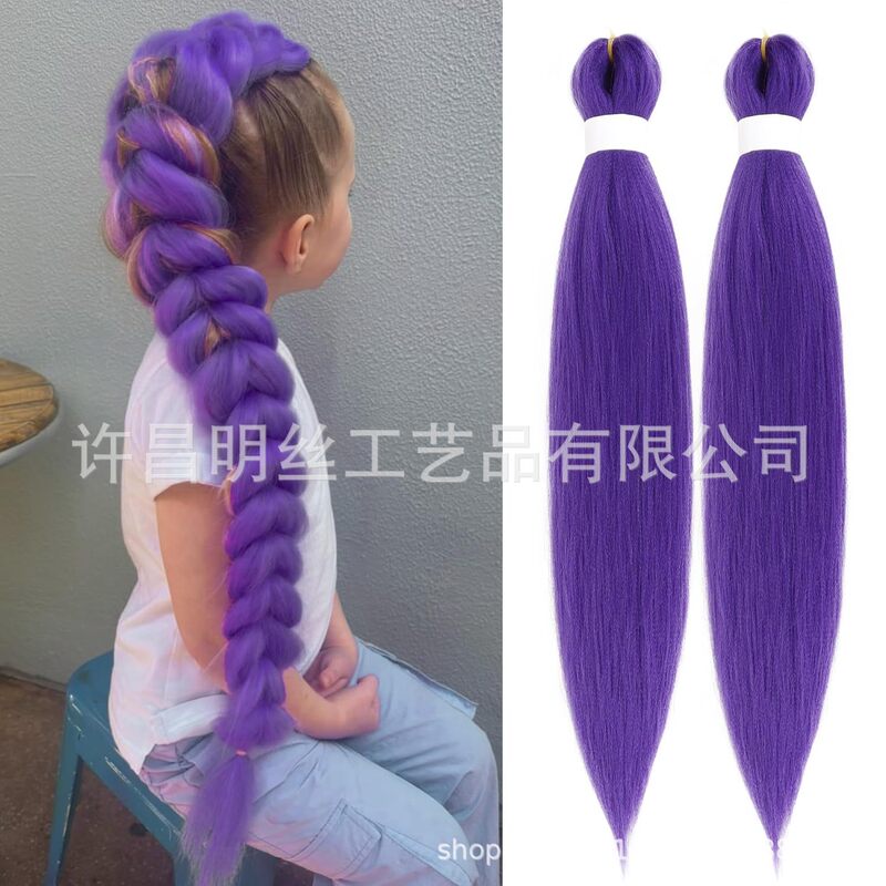 African Crochet Dreadlocks Pre-Stretched Ezbraidshair Pre-Stretched Braiding Hair Low-Temperature Fiber in Stock