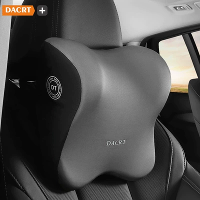 Car Headrest Waist Shoulder Pillow: Waist support - gray-headrest