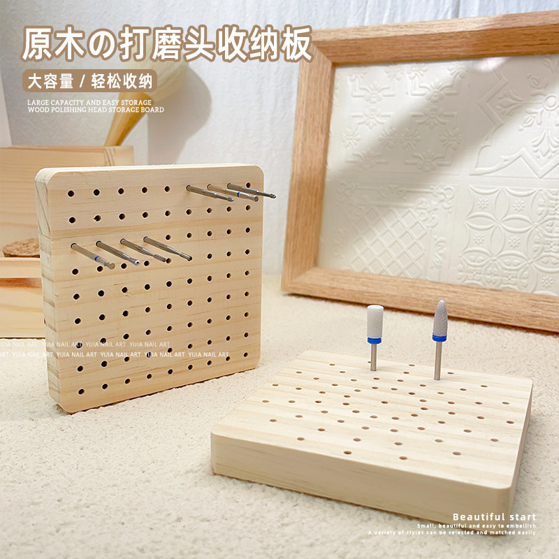 Nail polishing head storage box porous log storage rack desktop organizing box nail salon special tools New Nail polishing head storage box porous log storage rack desktop organizing box nail salon special tools New