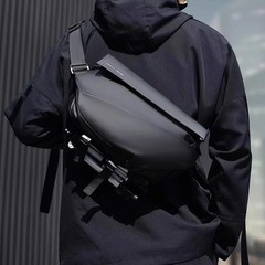 トレンディなメンズ通勤チェストバッグ、サイクリングバッグ、防水オートバイバッグ、大容量スポーツバッグ、多用途ショルダークロスボディバッグ