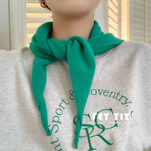 英国小众M走秀款好搭简约保暖三角巾披肩围脖小围巾英伦风男女