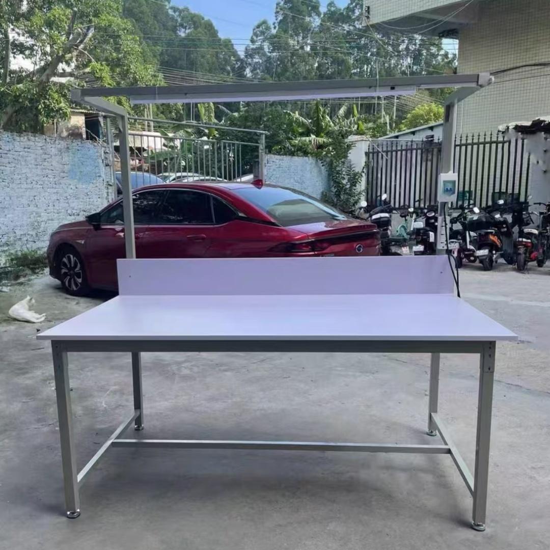 印花检验桌制衣厂查货台烫衣带灯工作台服装包装裁剪床纺织流水槽