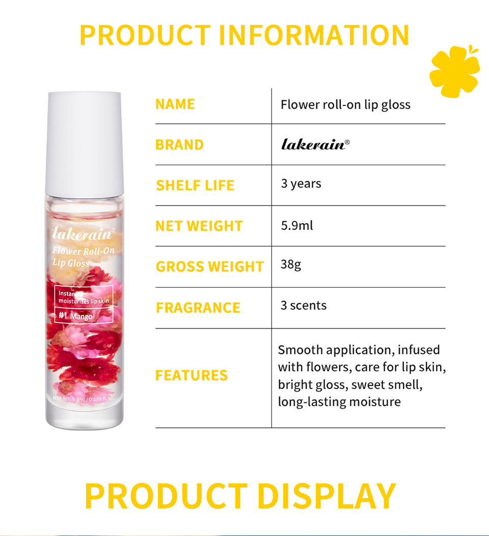 lakerain Rolling Lip Oil Fruit-flavored Rolling Lip Oil undefined