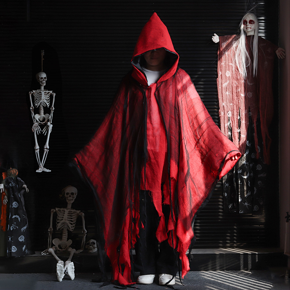 Capa de Halloween transfronteriza, capa, calavera, ropa, máscara, guión, matar la casa embrujada, sala secreta, vestir, disfraz de zombi, accesorios