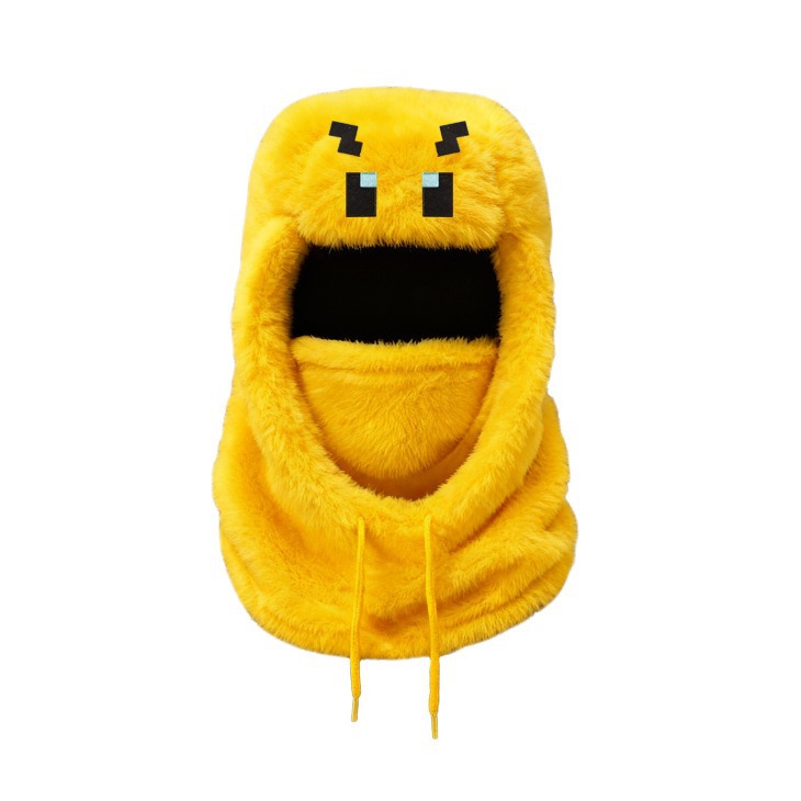 Otoño y invierno de peluche caliente protector de orejas gorra de cuello gruesa máscara de esquí y bicicleta para hombres y mujeres a prueba de viento al por mayor