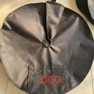 Black Round Sandbag Outdoor Windproof Fixed Sandbag Parasol Accessories Canopy Base Oxford Cloth Windproof Sandbag