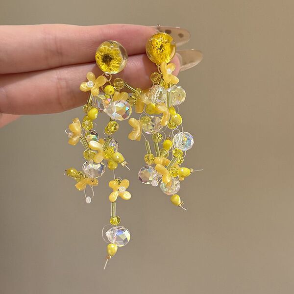 Yellow earrings