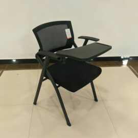 厂家批发办公电脑简约培训椅带写字板会议桌椅 学生培训椅子