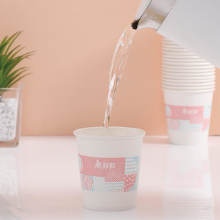 Meiliya Special Disposable Paper Cup High Temperature Resistant Commercial Household Disposable Cup Office Thickened