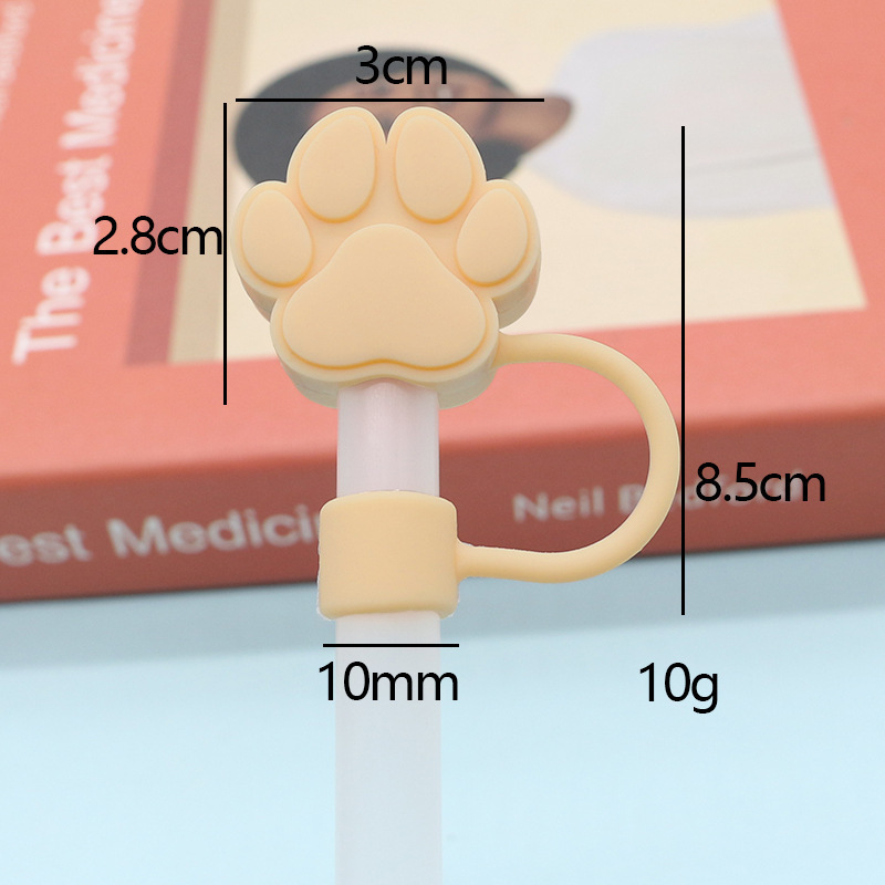 10mm食品級シリカゲルストローキャップ防塵ストロープラグかわいいストローキャップ立体アニメ防塵カバーストローカバー|undefined