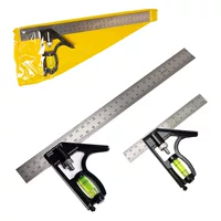 Horizontal activity Rugs Stainless Steel Mobile Combination angle Ruki Civil Measurement Tool 300mm adjustable straight ruler