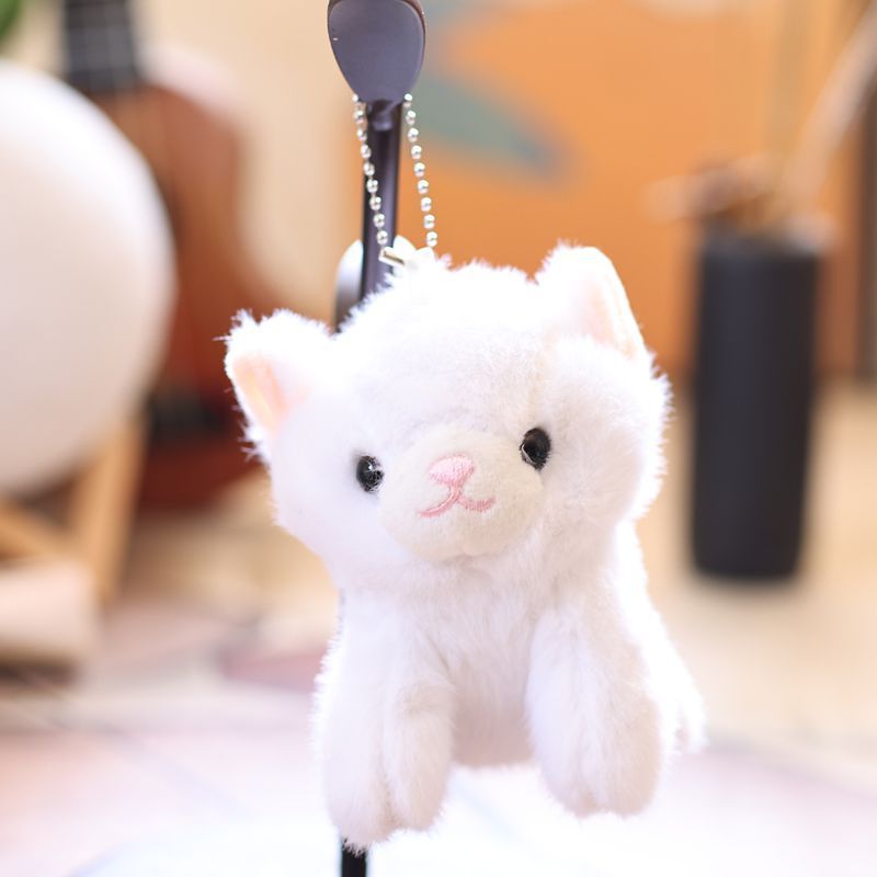 可爱萌小猫挂件毛绒玩具公仔小猫咪豹子书包包挂饰钥匙扣娃娃玩偶|undefined
