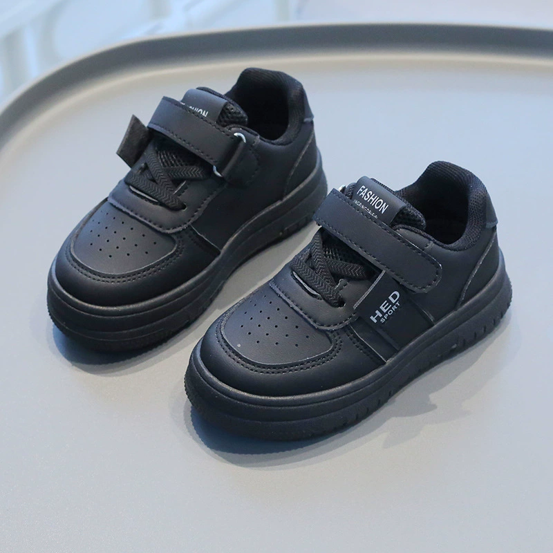 Детская спортивная обувь весна-осень 2025, новые повседневные кроссовки для мальчиков, экспорт, черные кроссовки для девочек, мягкая подошва, детские туфли