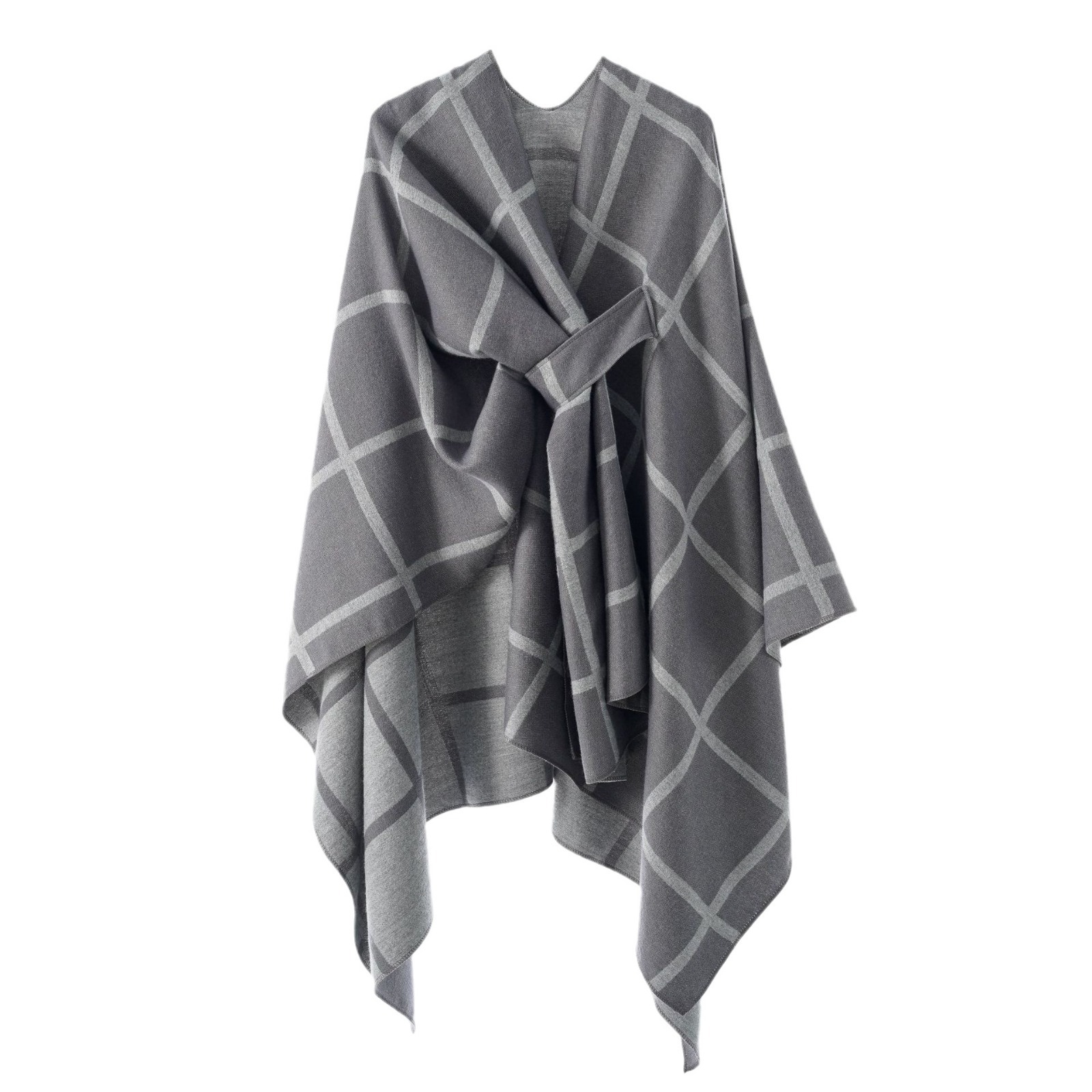 Transfronterizos de moda con barra de rejilla de doble uso simple capas de viaje con capas de invierno calientes