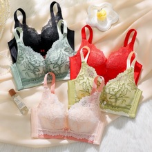 花系塔娜院线款温感养护功能调整型内衣舒适聚拢无钢圈蕾丝文胸罩