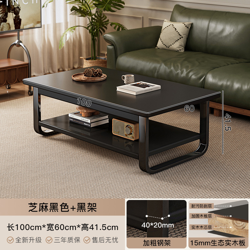 Mesa de café sala de estar hogar pequeño apartamento simple moderno creativo mesa de té de doble capa sofá lado mesa cuadrada simple mesa pequeña