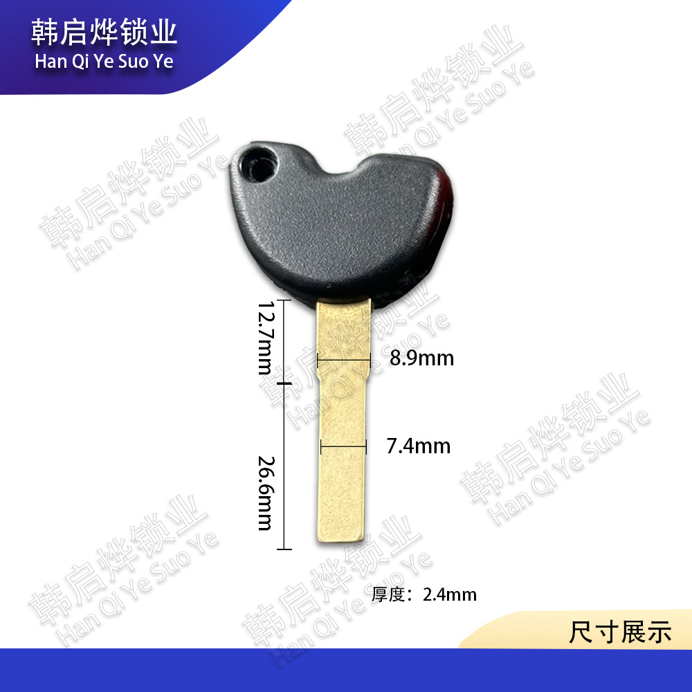 Suitable for Italian Piaggio Vespa Side Milling Auxiliary Key 3Vte Gts Gtv250 300 with Chip Slot